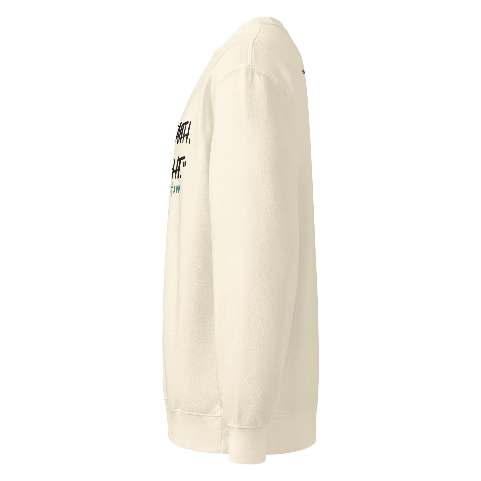 Sandstone Crewneck Sweatshirt with Walk by Fait design Side Profile LTJW